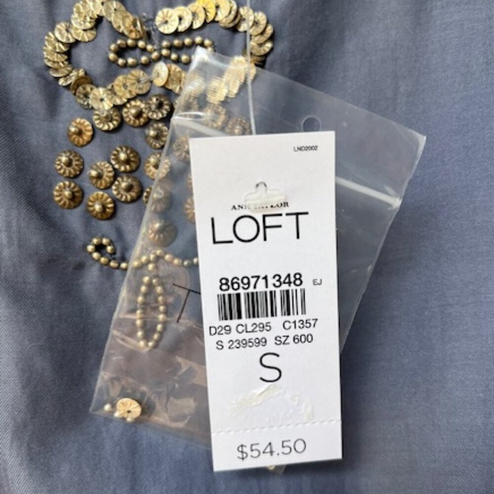 Cotton/Silk Beaded Tank Blouse – new with tags - Picture 6 of 7